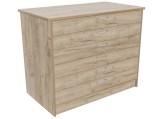 Papierkast B110xD62xH88cm Grey Craft Oak Tangara Groothandel voor kinderrdagverblijf inrichting